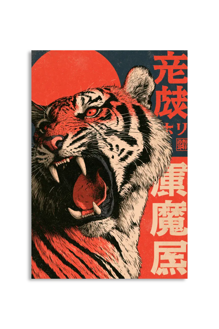 Akustikbillede med Japan Retro-motiv nr. 18
