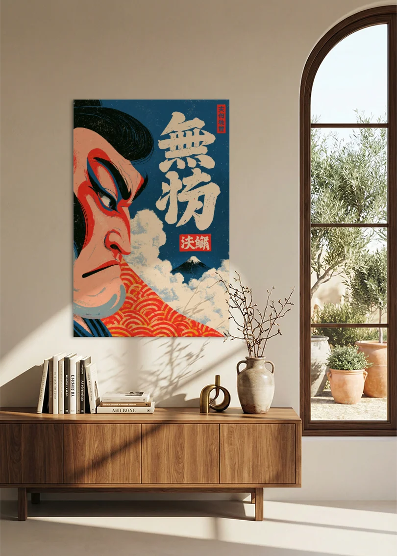 Akustikbillede med Japan Retro-motiv nr. 19 – i stuen