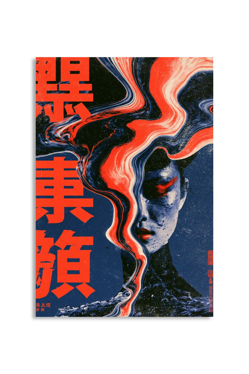 Akustikbillede med Japan Retro-motiv nr. 25