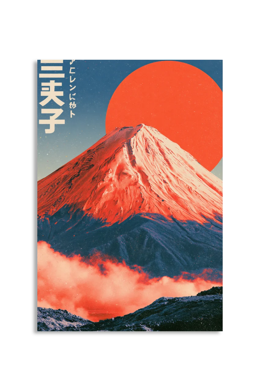 Akustikbillede med Japan Retro-motiv nr. 2