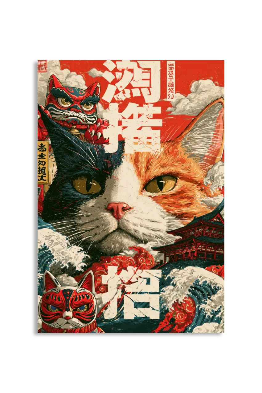 Akustikbillede med Japan Retro-motiv nr. 30