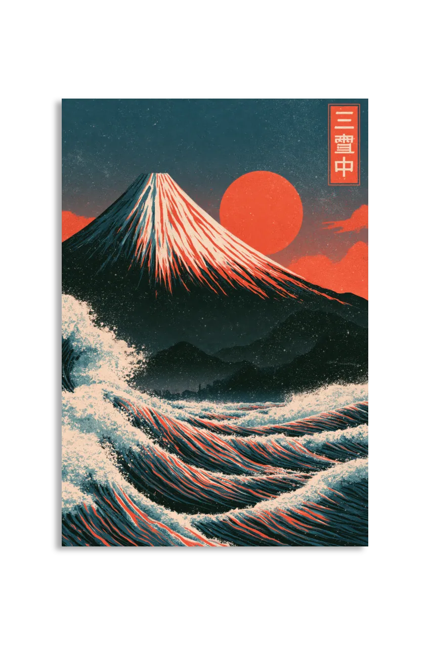 Akustikbillede med Japan Retro-motiv nr. 45