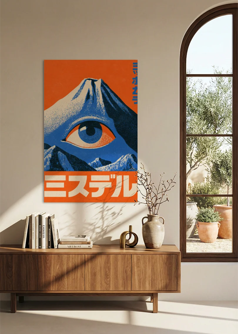 Akustikbillede med Japan Retro-motiv nr. 59 – i stuen