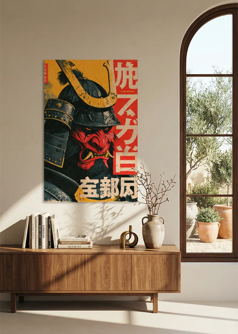 Akustikbillede med Japan Retro-motiv nr. 5 – i stuen