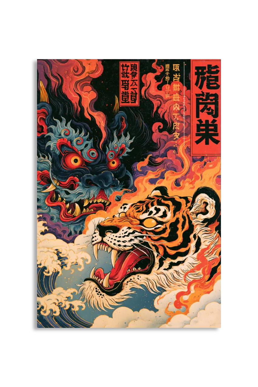 Akustikbillede med Japan Retro-motiv nr. 65