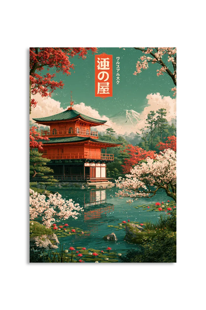 Akustikbillede med Japan Retro-motiv nr. 76
