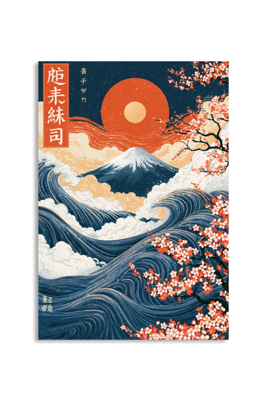 Akustikbillede med Japan Retro-motiv nr. 79
