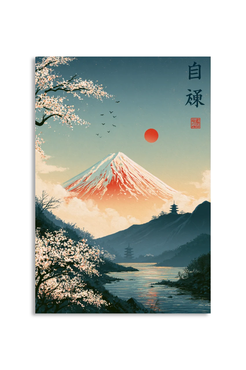 Akustikbillede med Japan Retro-motiv nr. 91