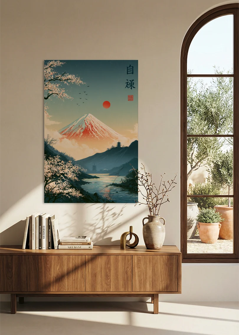 Akustikbillede med Japan Retro-motiv nr. 91 – i stuen