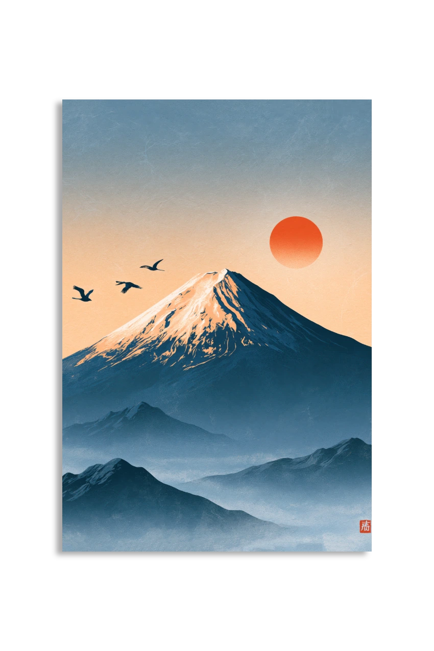 Akustikbillede med Japan Retro-motiv nr. 95