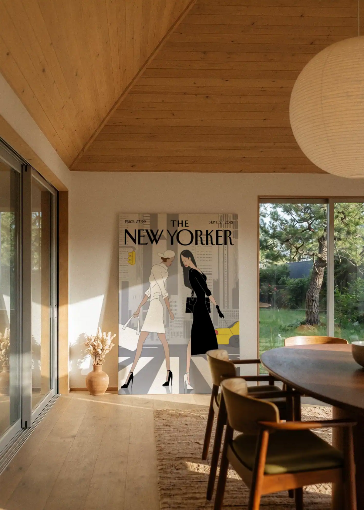Akustikbillede med The NewYorker-motiv nr. 80 – i stuen
