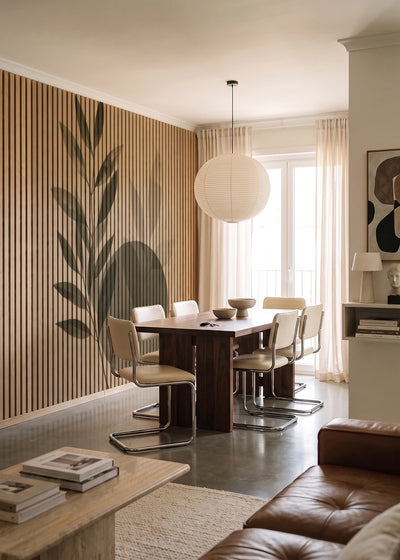 Akustikpanel med Abstract Nature-motiv nr. 16 – i lyst rum