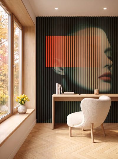 Akustikpanel med Artistic Pictures-motiv nr. 20 – i spisestuen