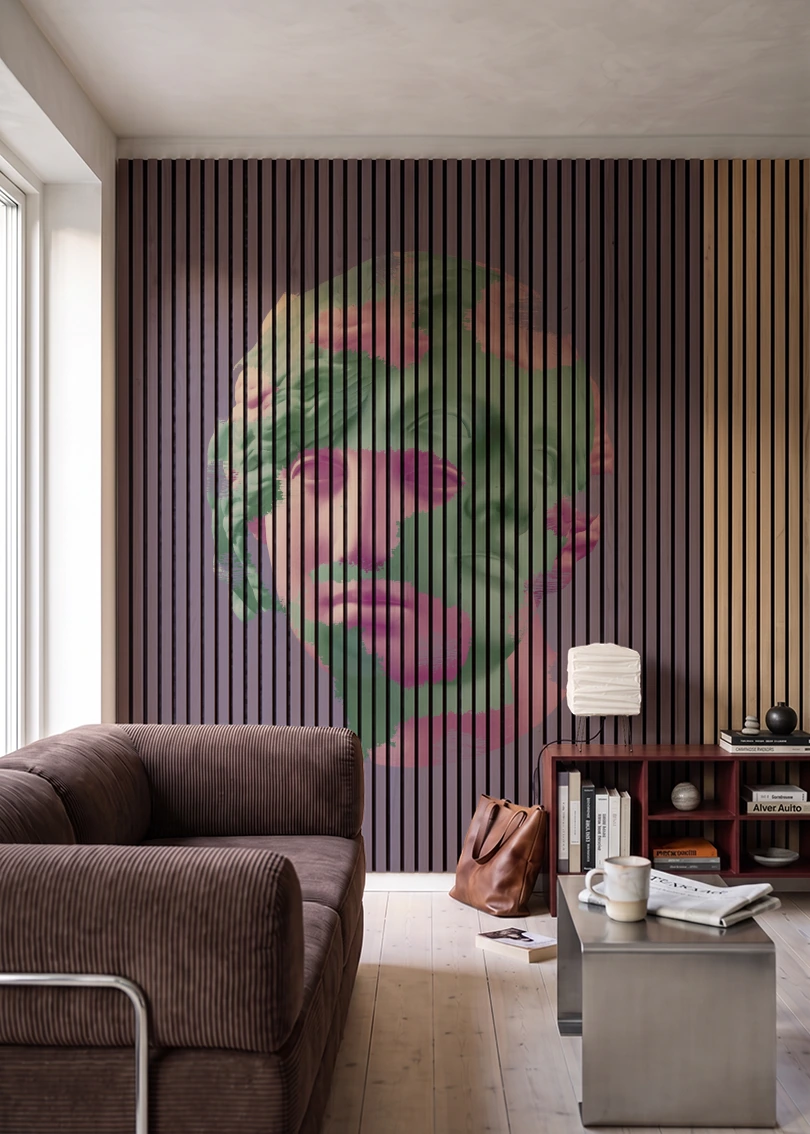 Akustikpanel med Bright And Colorful-motiv nr. 2 – i stuen