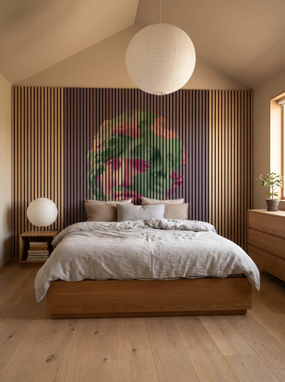 Akustikpanel med Bright And Colorful-motiv nr. 2 – med reol