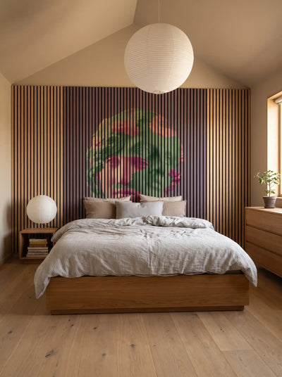 Akustikpanel med Bright And Colorful-motiv nr. 2 – med reol
