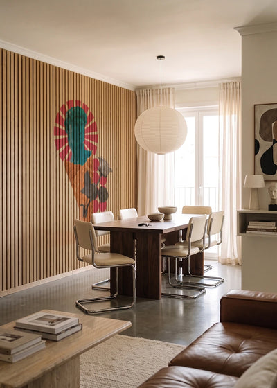 Akustikpanel med Bright And Colorful-motiv nr. 10 – i lyst rum