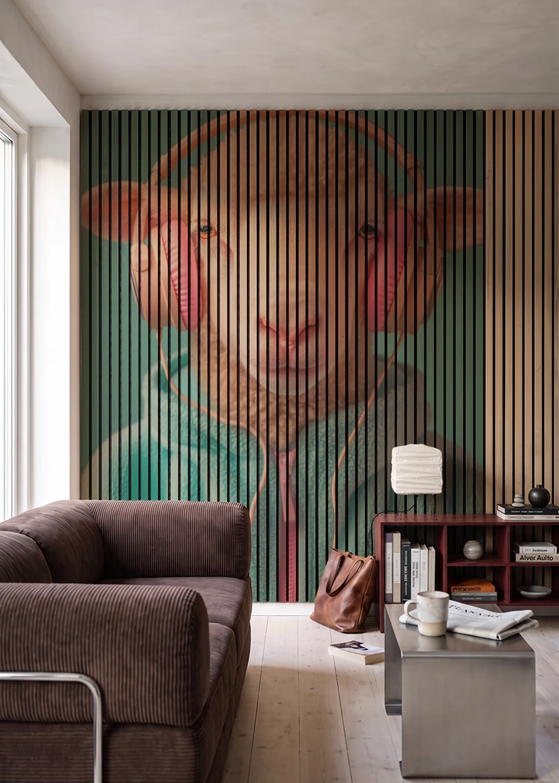 Akustikpanel med Bright And Colorful-motiv nr. 15 – i stuen