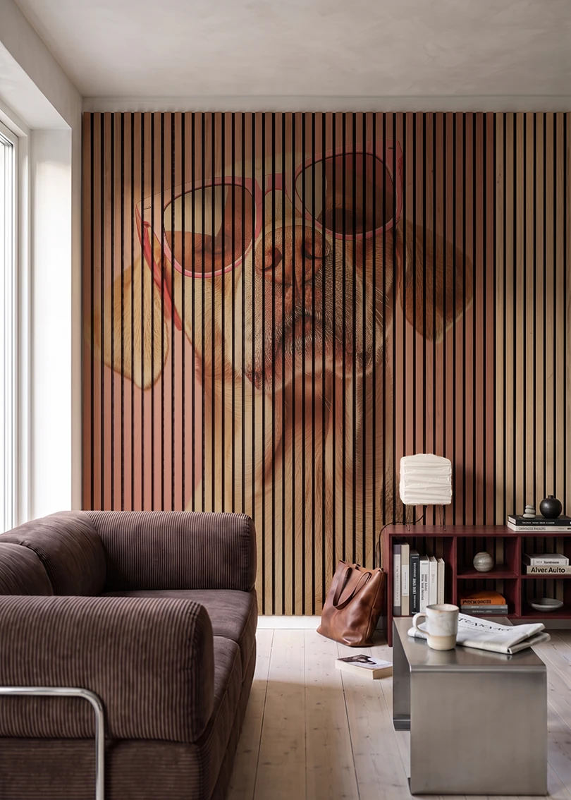 Akustikpanel med Bright And Colorful-motiv nr. 16 – i stuen