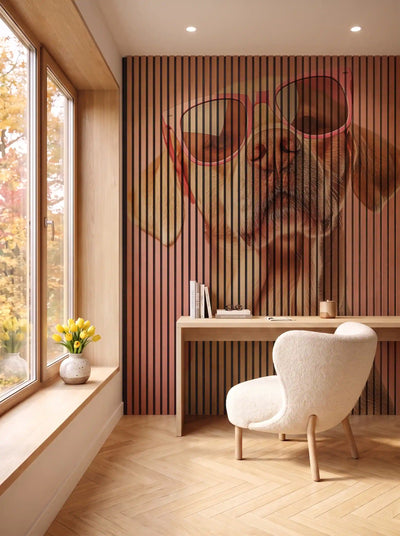 Akustikpanel med Bright And Colorful-motiv nr. 16 – i spisestuen