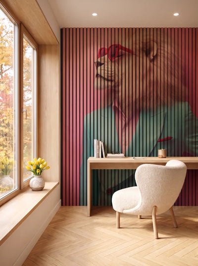 Akustikpanel med Bright And Colorful-motiv nr. 20 – i spisestuen