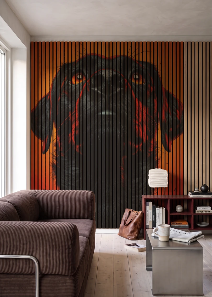 Akustikpanel med Bright And Colorful-motiv nr. 21 – i stuen