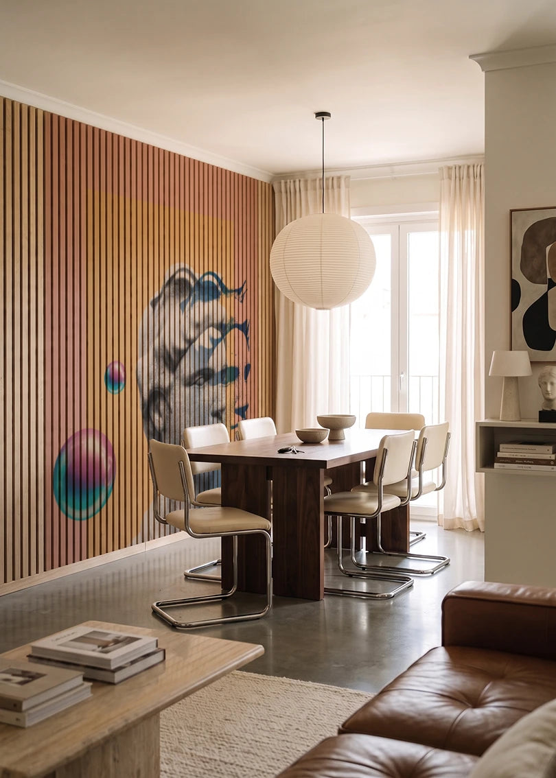 Akustikpanel med Bright And Colorful-motiv nr. 29 – i lyst rum