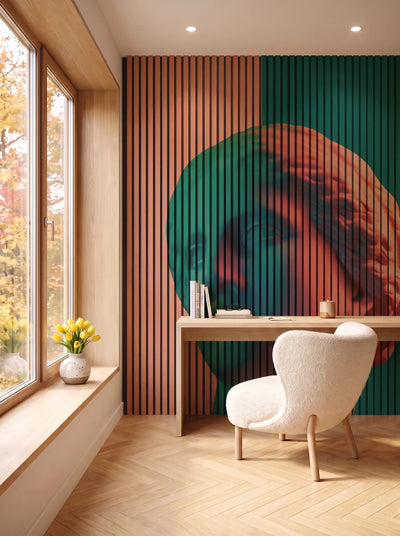 Akustikpanel med Bright And Colorful-motiv nr. 31 – i spisestuen