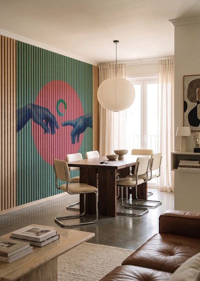 Akustikpanel med Bright And Colorful-motiv nr. 33 – i lyst rum