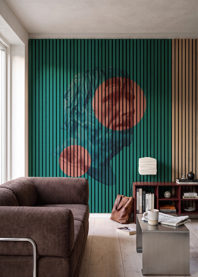 Akustikpanel med Bright And Colorful-motiv nr. 34 – i stuen