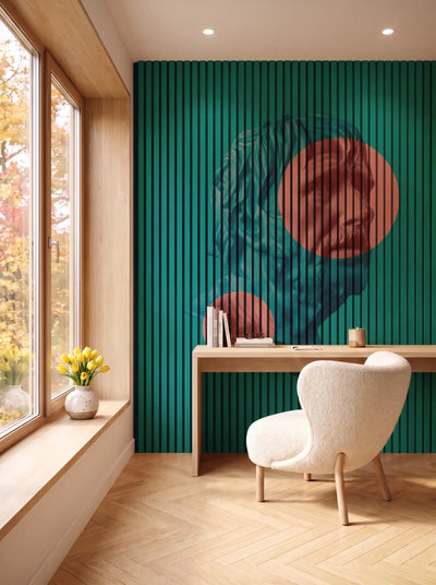 Akustikpanel med Bright And Colorful-motiv nr. 34 – i spisestuen