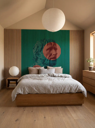 Akustikpanel med Bright And Colorful-motiv nr. 34 – med reol