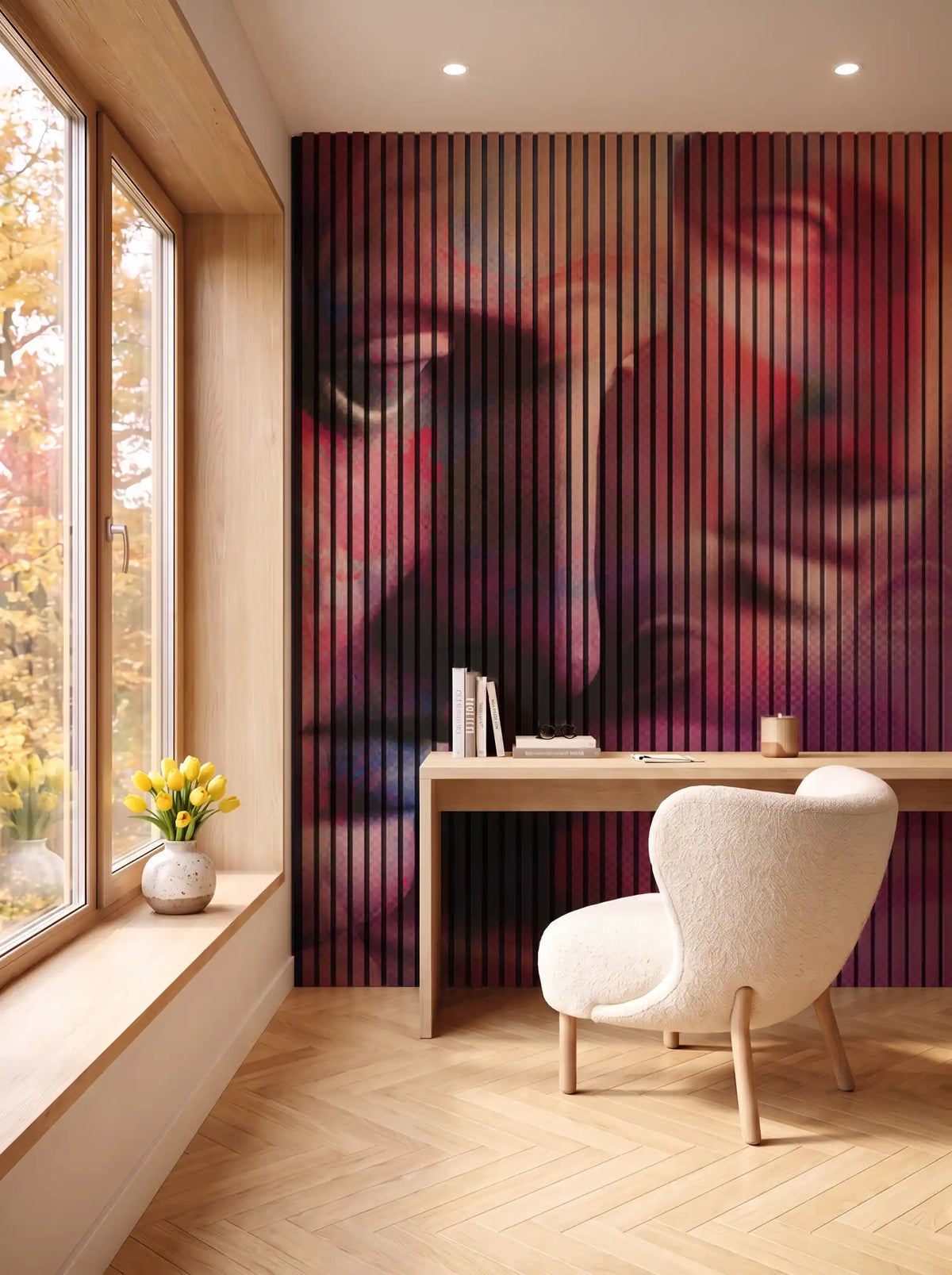 Akustikpanel med Bright And Colorful-motiv nr. 39 – i spisestuen
