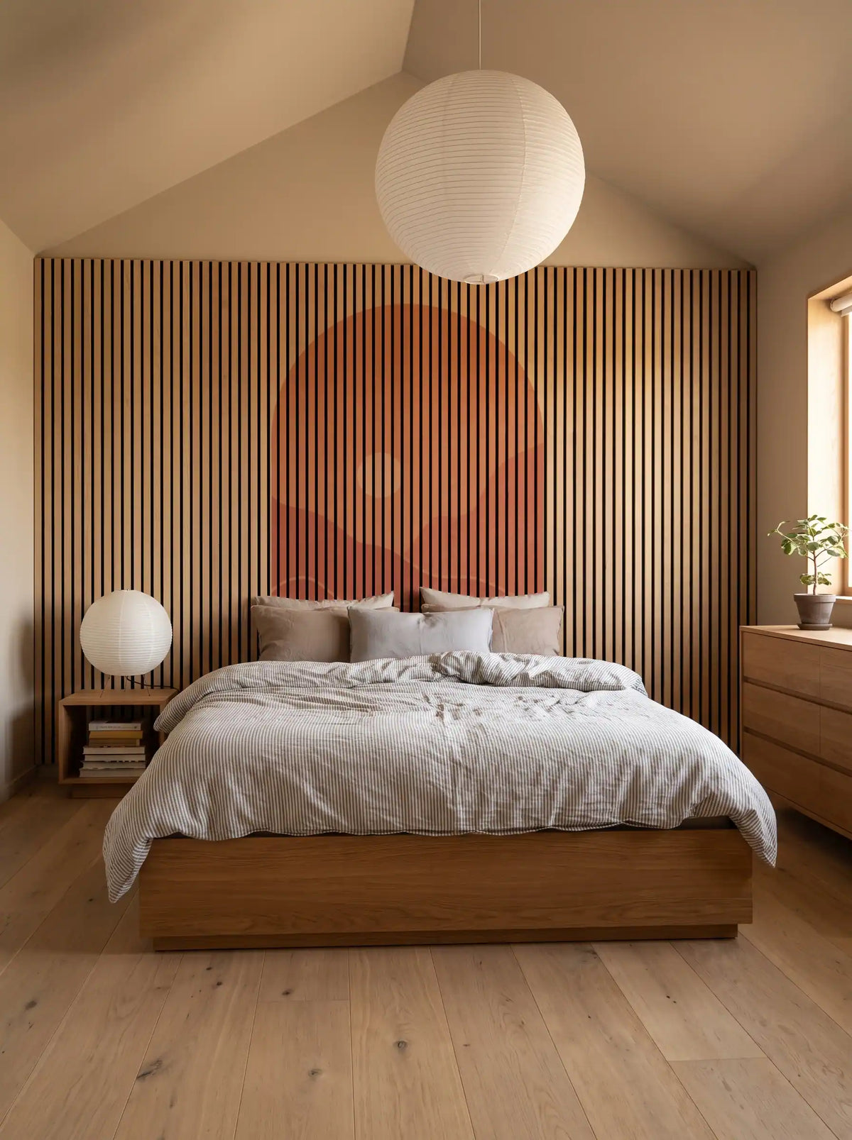 Akustikpanel med Geometric-motiv nr. 2 – med reol