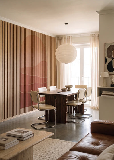 Akustikpanel med Geometric-motiv nr. 3 – i lyst rum