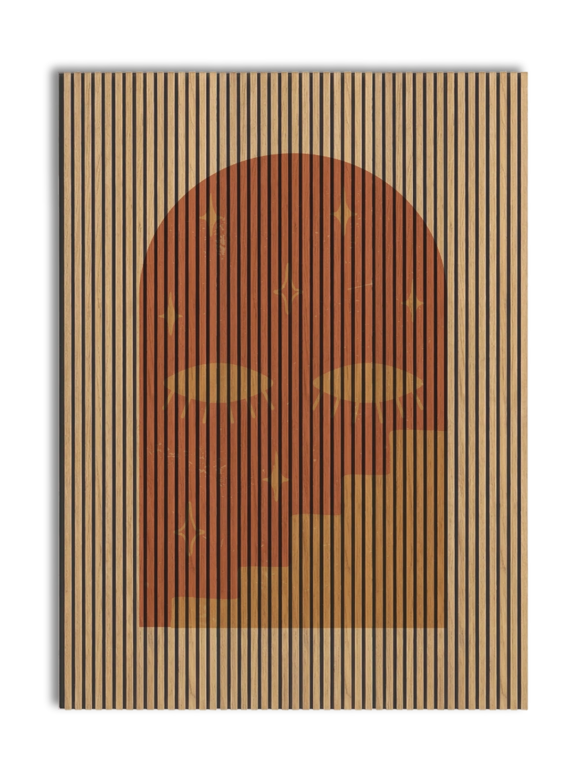 Akustikpanel med Geometric-motiv nr. 6