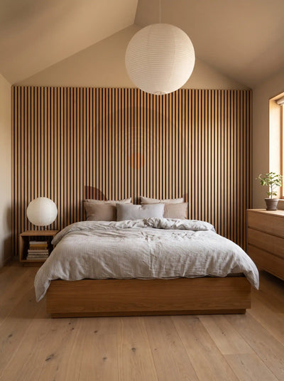Akustikpanel med Geometric-motiv nr. 7 – med reol