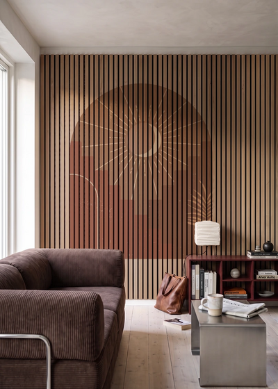 Akustikpanel med Geometric-motiv nr. 8 – i stuen