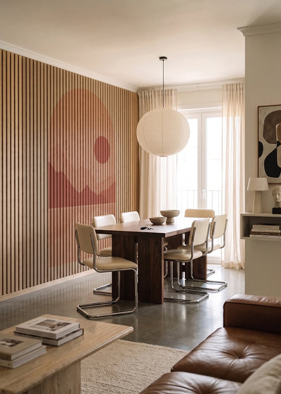 Akustikpanel med Geometric-motiv nr. 10 – i lyst rum