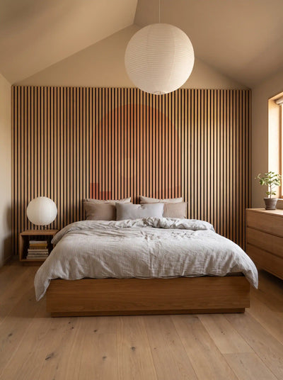 Akustikpanel med Geometric-motiv nr. 11 – med reol