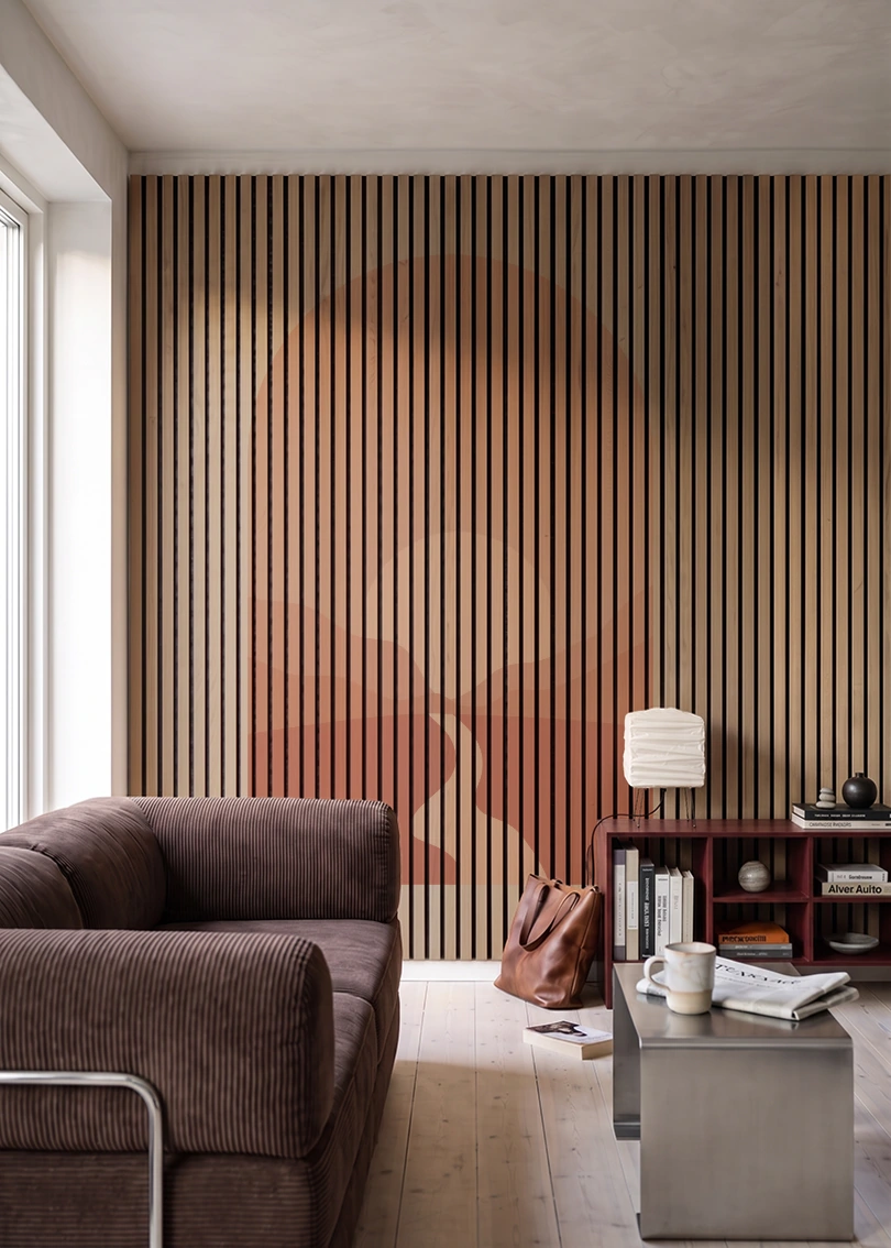 Akustikpanel med Geometric-motiv nr. 12 – i stuen