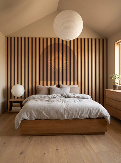 Akustikpanel med Geometric-motiv nr. 18 – med reol