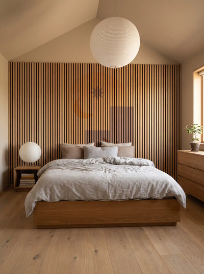 Akustikpanel med Geometric-motiv nr. 19 – med reol