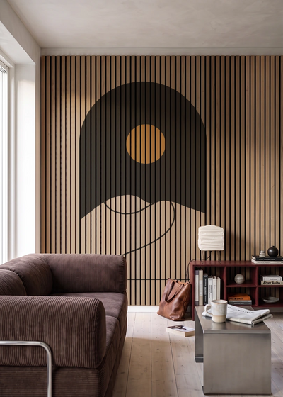 Akustikpanel med Geometric-motiv nr. 21 – i stuen