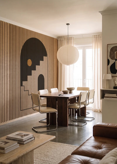 Akustikpanel med Geometric-motiv nr. 22 – i lyst rum