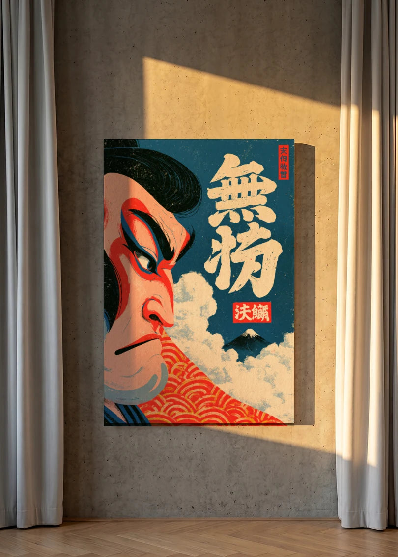 Akustikbillede med Japan Retro-motiv nr. 19 – i lyst rum