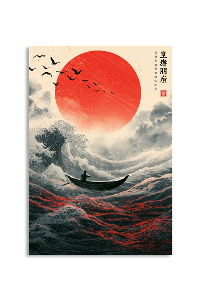 Akustikbillede med Japan Retro-motiv nr. 1