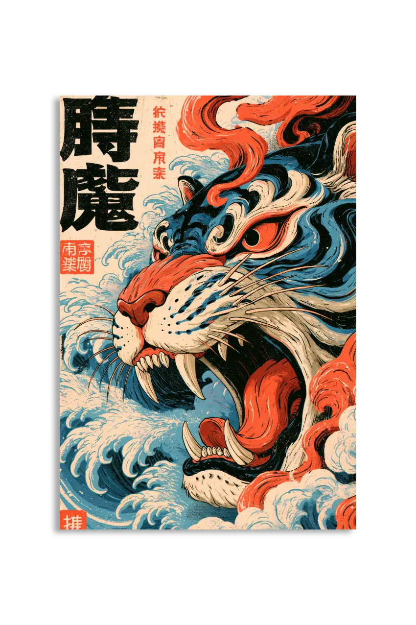 Akustikbillede med Japan Retro-motiv nr. 23