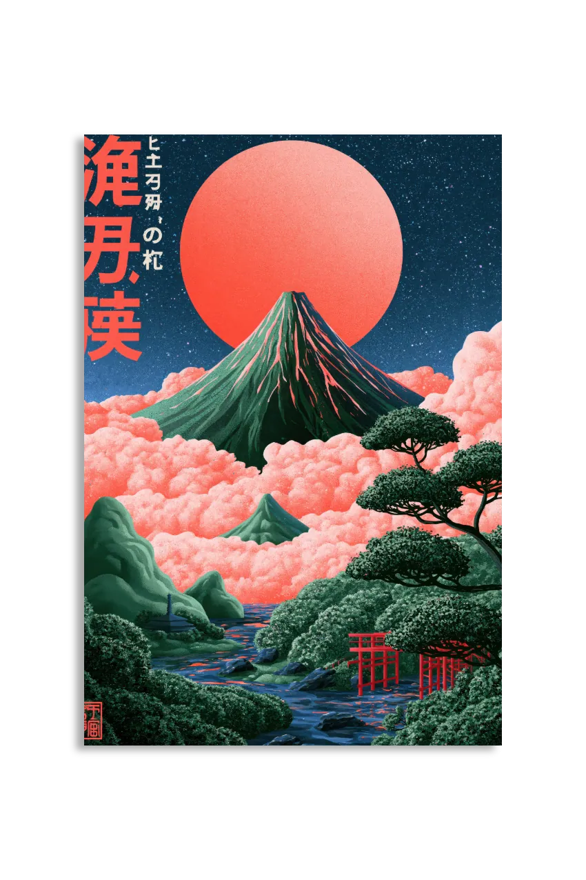 Akustikbillede med Japan Retro-motiv nr. 27