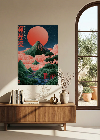 Akustikbillede med Japan Retro-motiv nr. 27 – i stuen